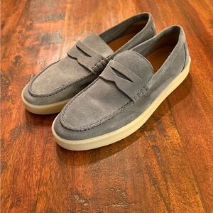 NWT Men's Aldo Suede Leather Slip-On Loafers in Faded Gray-Blue